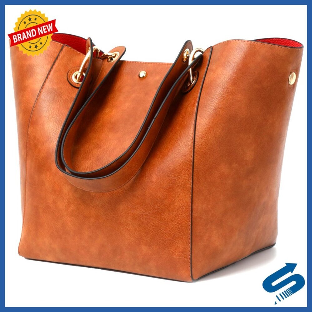 Large Work Tote Bag Vegan Leather Crossbody Purse Travel Designer Handbag